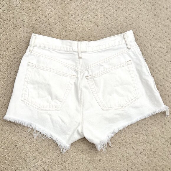AGOLDE Parker High Rise White Cutoff Jean Shorts Women’s Size 26 Button Fly - Picture 5 of 7